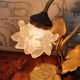 Lampe en laiton doré feuilles et fleur de nénuphar