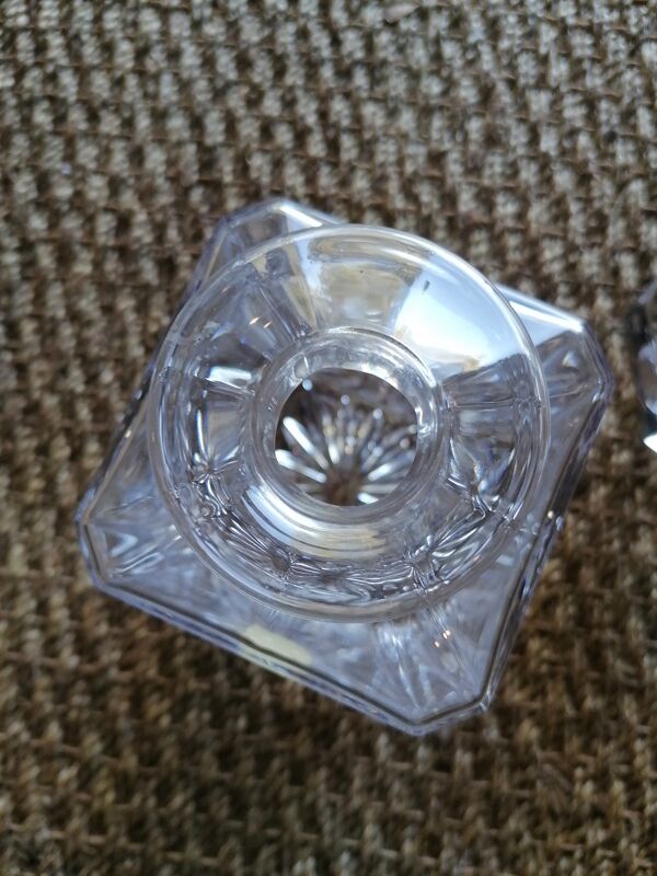 Carafe à whisky en cristal taillé à la main vintage