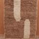Berber beni ouarain rug dark beige and modern white