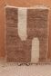 Tapis berbère beni ouarain beige foncé et blanc moderne