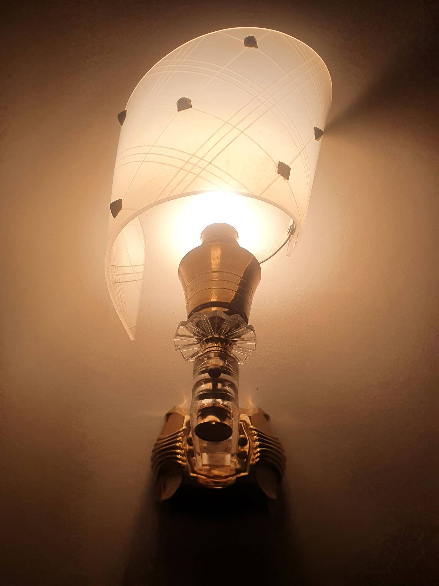 Pair of vintage rockabilly wall lights from the 60s