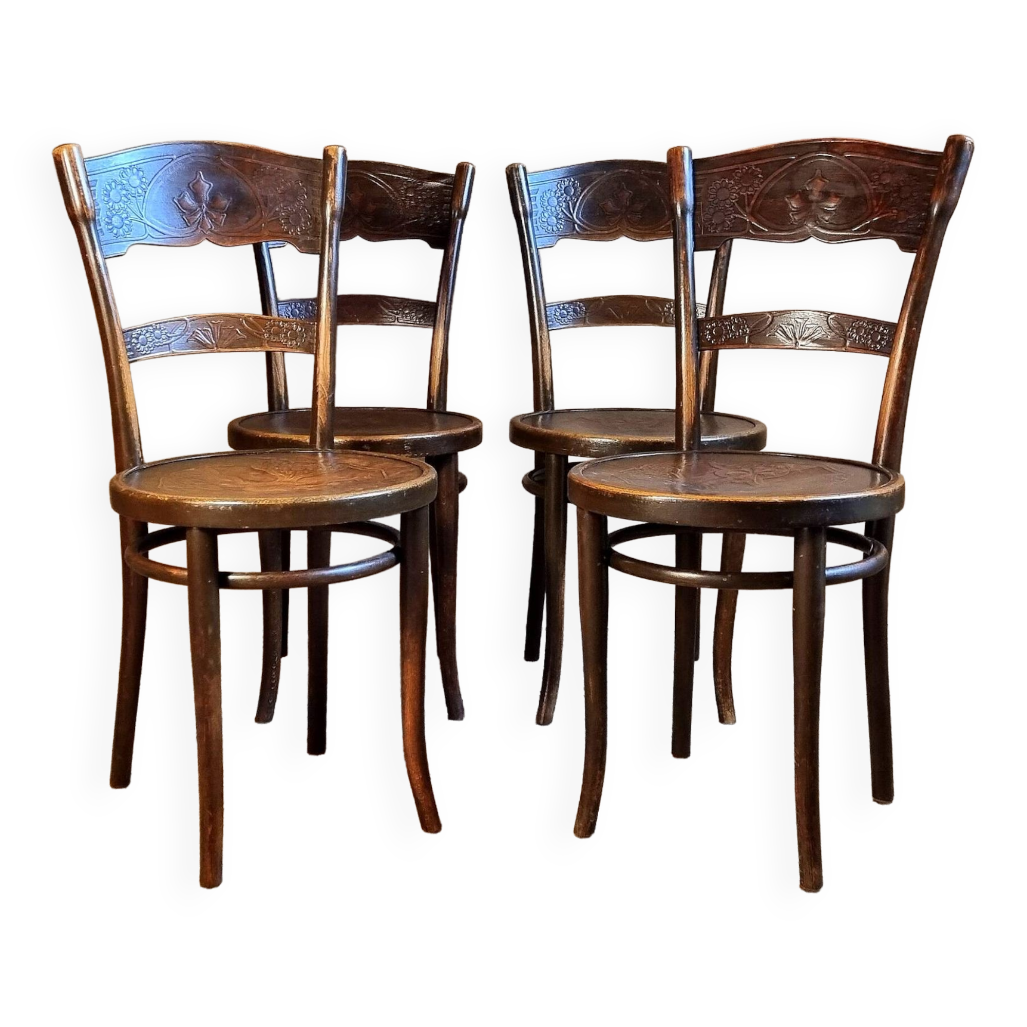 4 thonet bistro chairs circa 1910