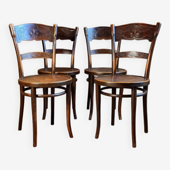 4 chaises bistrot thonet vers 1910