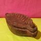 Rare folk art large old salt box carved wood