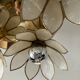 Vintage ceiling lamp in brass and mother-of-pearl 60s-70s