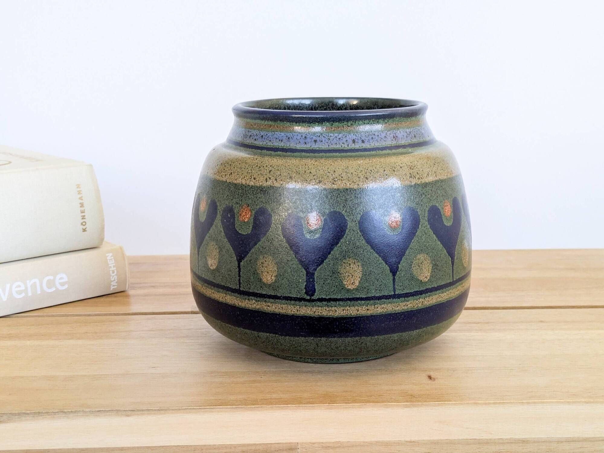 Ceramic vase KMK, Mora decor, Germany 1970s