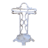 Old Victorian umbrella stand, late nineteenth century in white lacquered cast iron