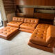 Mah Jongde Roche Bobois vintage leather lounge