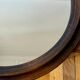 Minimalist round wooden mirror