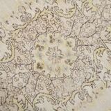 6x9 Vintage Ivory & Pastel Yellow Handmade Wool Persian Area Rug,169x259 Cm