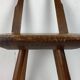 Artisanaal antique hand crafted brutalist farm house side chair, Dutch