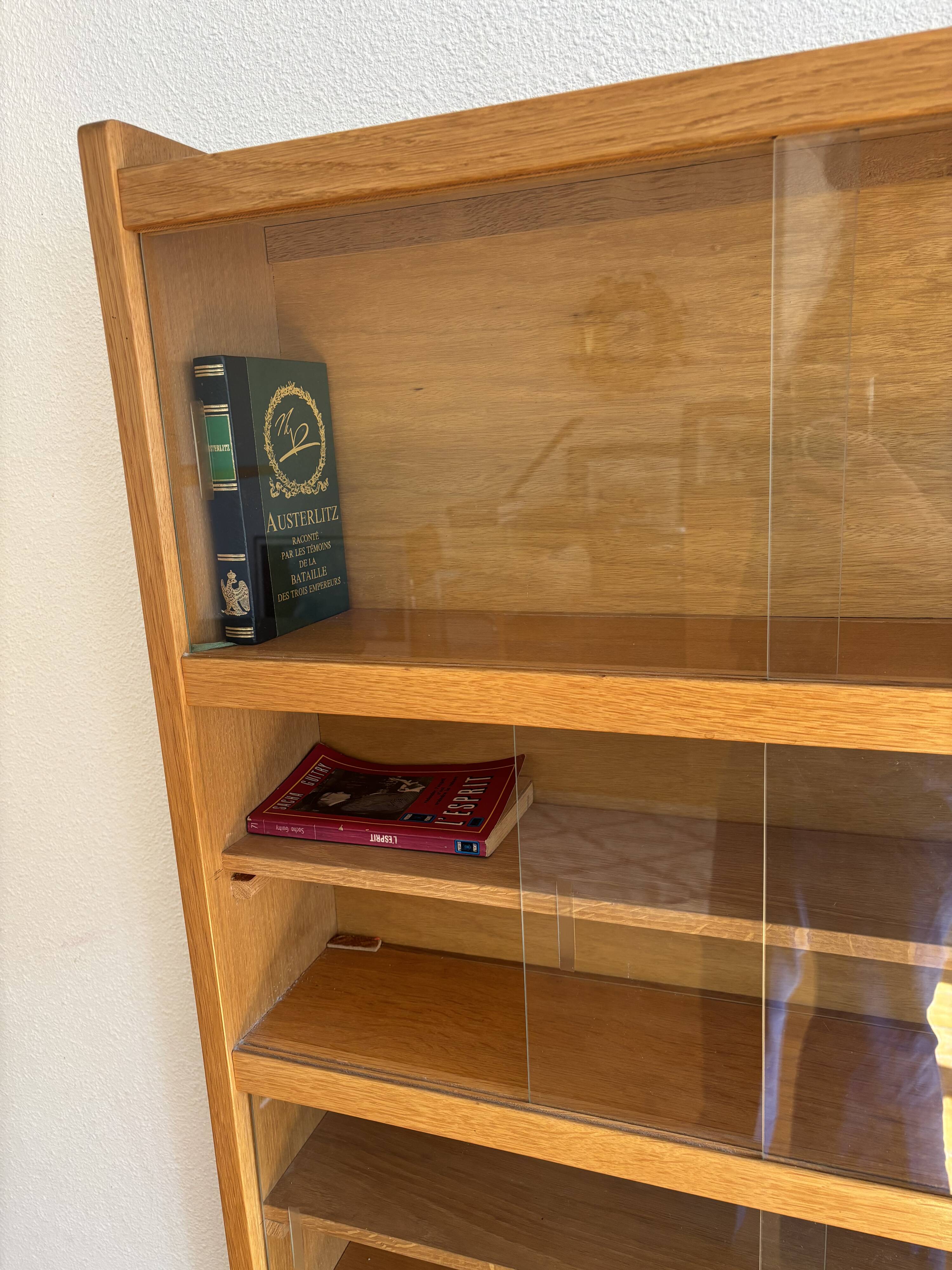 Vintage wooden bookcase from the 1960s