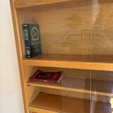 Vintage wooden bookcase from the 1960s