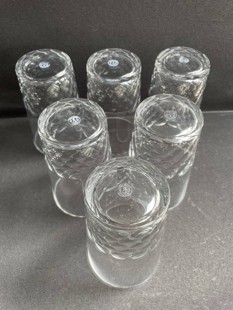 6 Baccarat tortoiseshell mugs