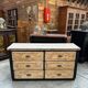 Old workshop furniture with 6 drawers.