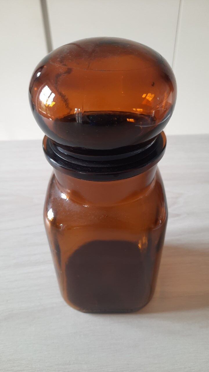 Bocal verre ambré