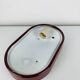 Prisma industrial bulkhead wall light, red, vintage