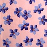 Original gouache on paper from Editions JEHLEM, floral decoration (purple), twentieth century, Paris