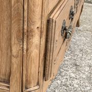 Louis XV style chest of drawers, solid raw oak, 1920.