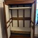 Antique wardrobe from the late 19th century in solid wood.