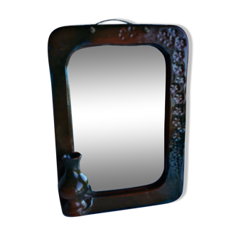 Miroir en terre cuite