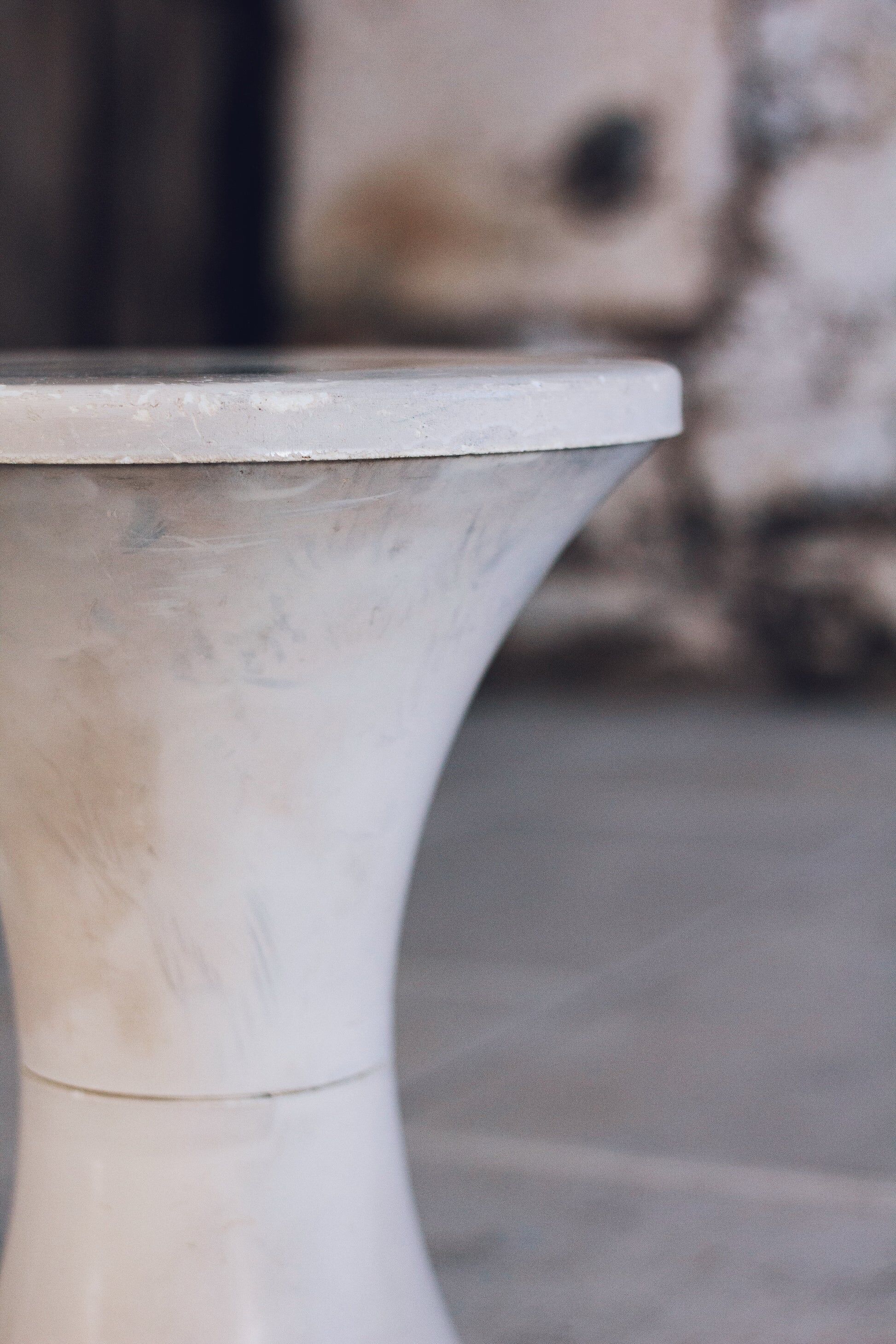 White Tam Tam stool by Henri Massonnet for Stamp, 1970