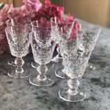 8 Chiseled glasses in old crystal