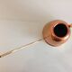 Watering can in hammered red copper and wooden handle/vintage 60s-70s