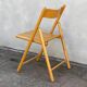 Chaise pliante en bois Mid Century avec siège à lattes