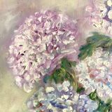 Bouquet of hydrangeas, oil on canvas