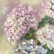 Bouquet of hydrangeas, oil on canvas