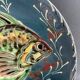 Grand plat creux en céramique signé Salamò La Bisbal (Espagne)