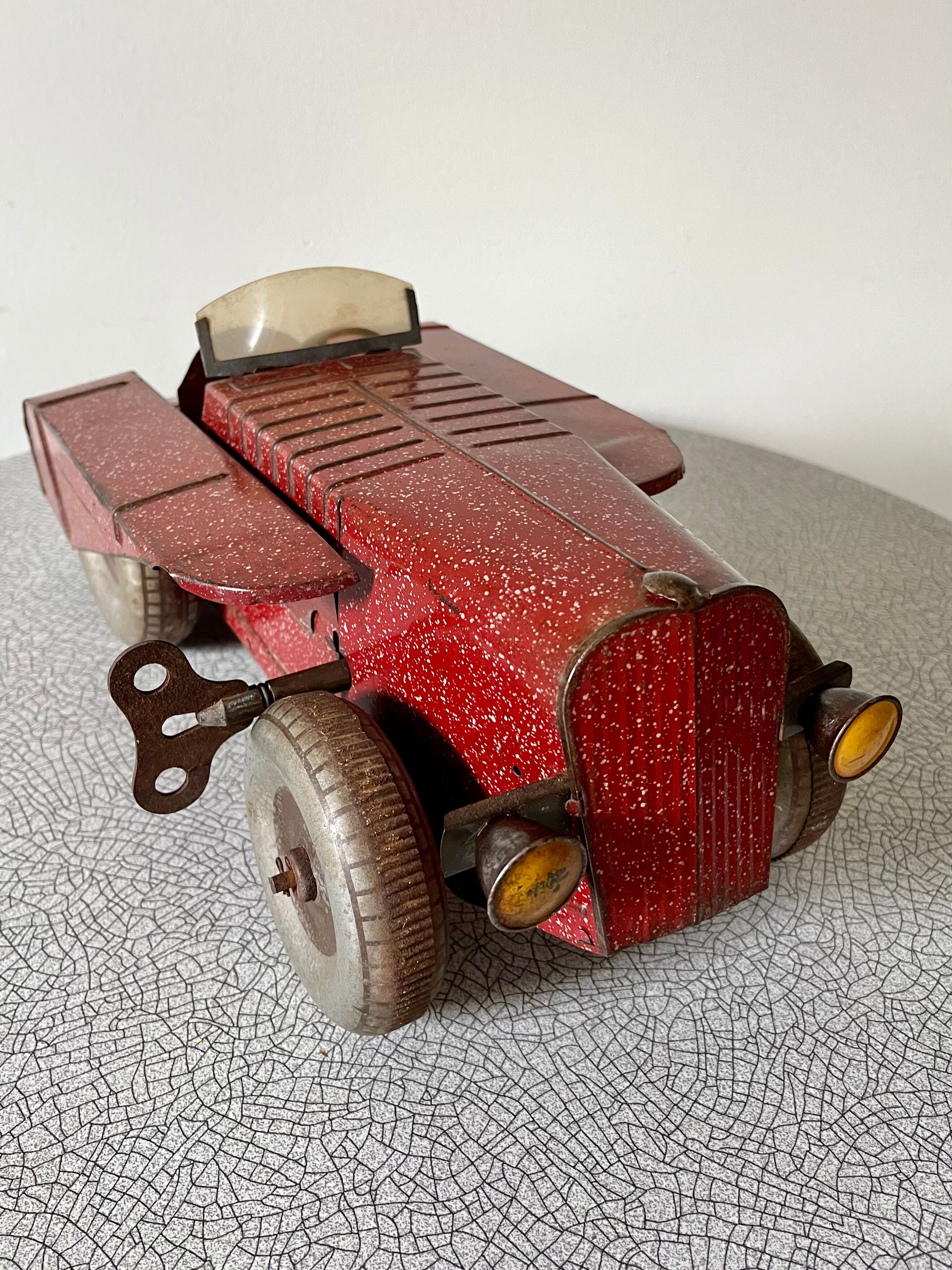 TRACTEUR TONKA EN Tole Jouet Ancien Dans Son Jus Tractopelle Vintage 80