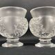 Vase on pedestal with foliage decoration signed lalique saint-cloud, possible pair