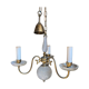 Lustre en verre et laiton