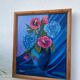 Tableau peinture bouquet de fleurs huile sur toile 