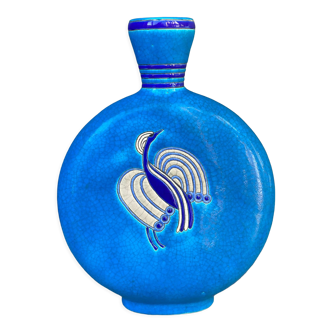Glazed earthenware gourd vase for primavera, longwy