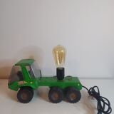 Lampe jouet camion vintage en métal vert
