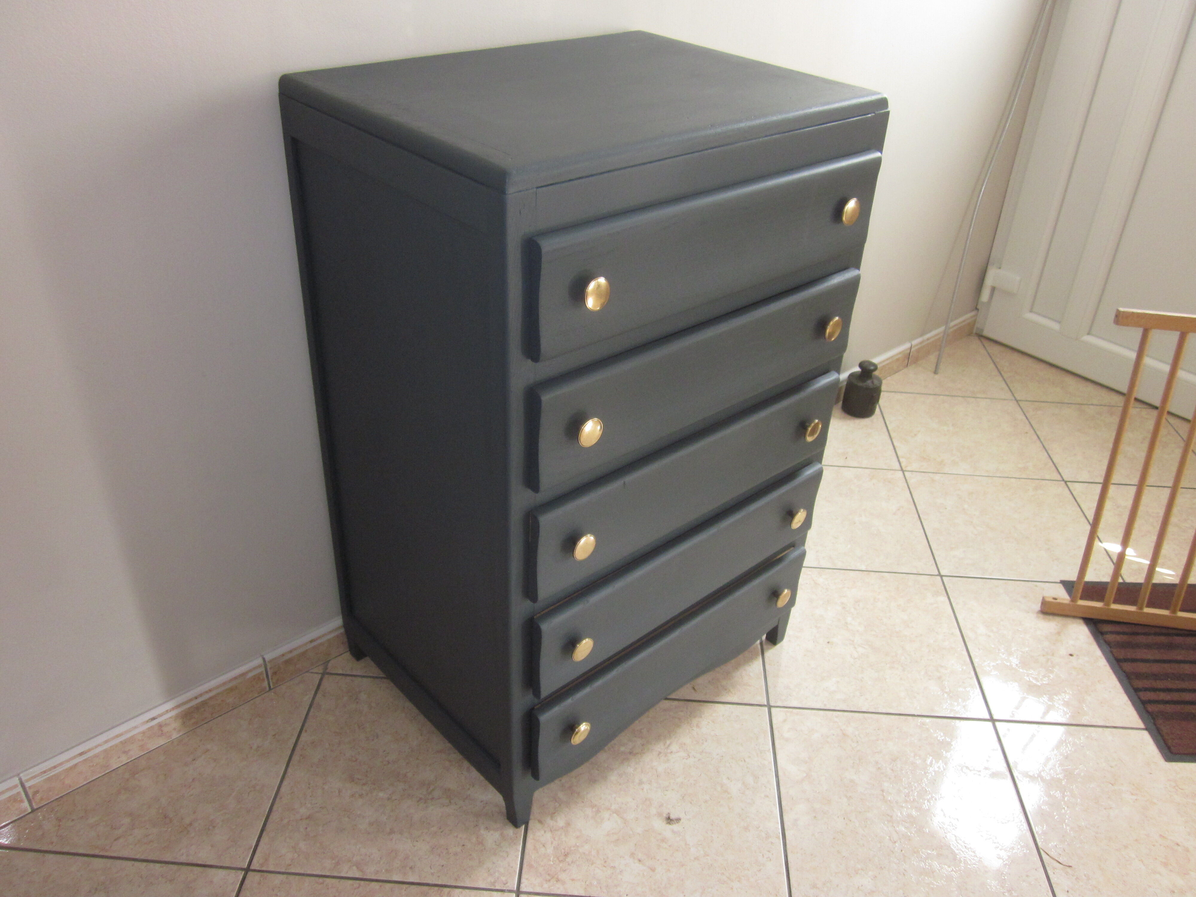 anthracite grey vintage dresser