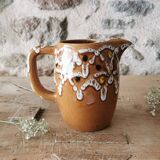 Barbotine Pitcher Vintage 70s, GP France