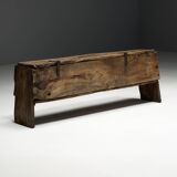 Coffre alpin d'art populaire primitif, France, XIXe siècle