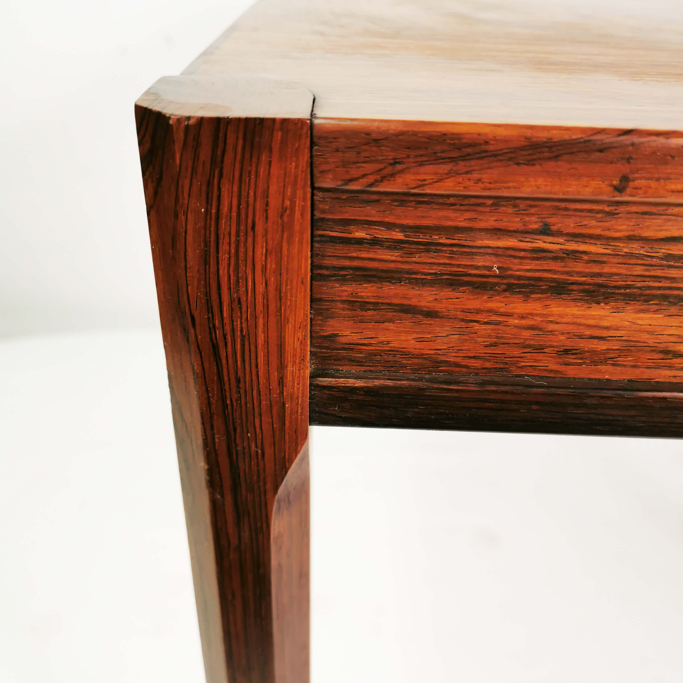Square rosewood coffee table, Denmark, 1960s