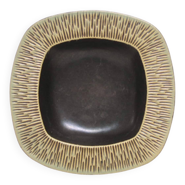 Square green bowl Hedehus Keramik