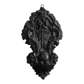 Croix murale Benitier ancienne française