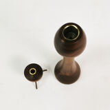 A set of teak, modernist candlesticks, Denmark, 1960s