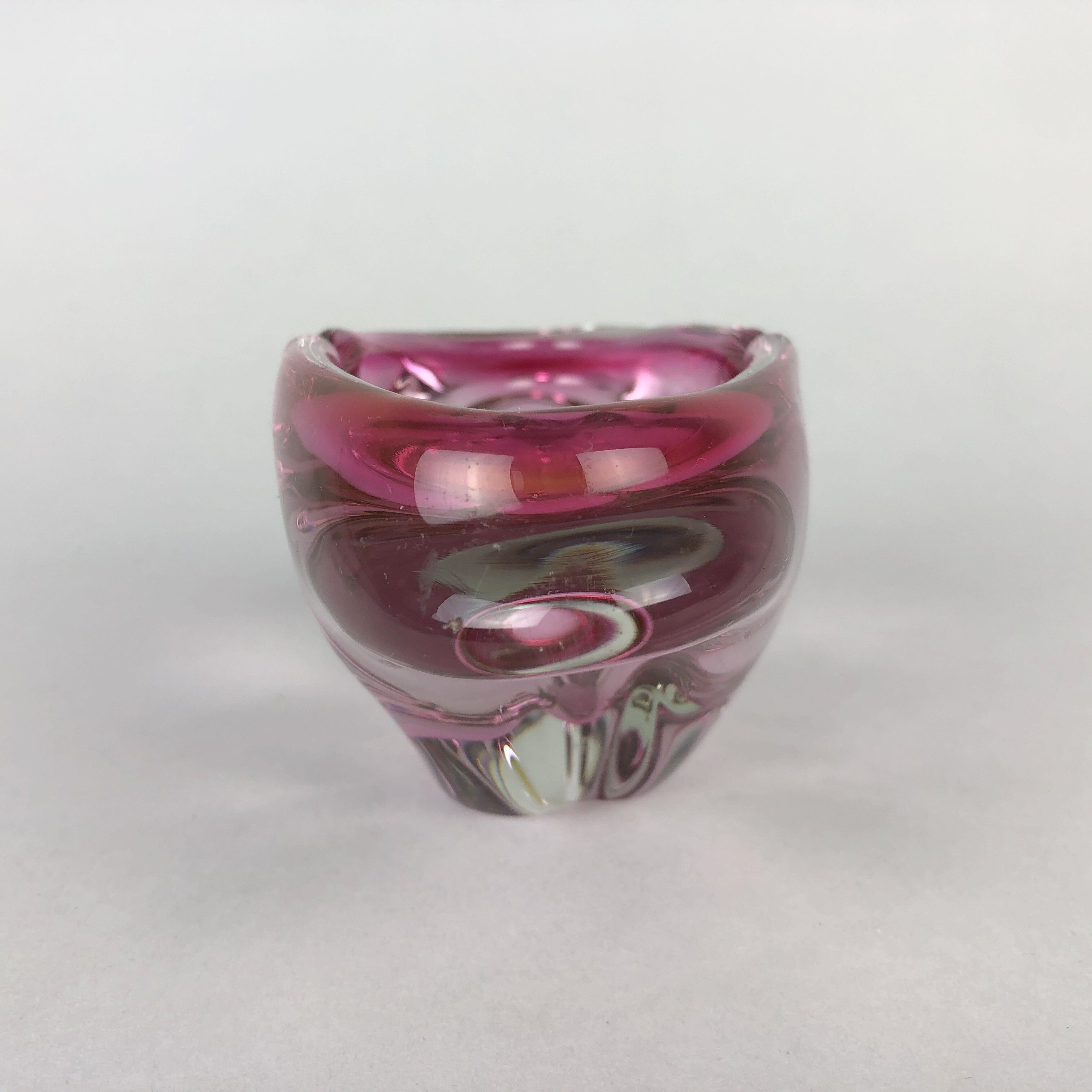 Vintage Art Glass Ashtray from Czechoslovakia, 1960's