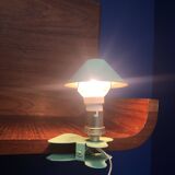 Lampe pince / liseuse champignon vert menthe vintage , 1960