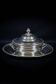 Silver-plated vegetable dish with matching tray – stamped