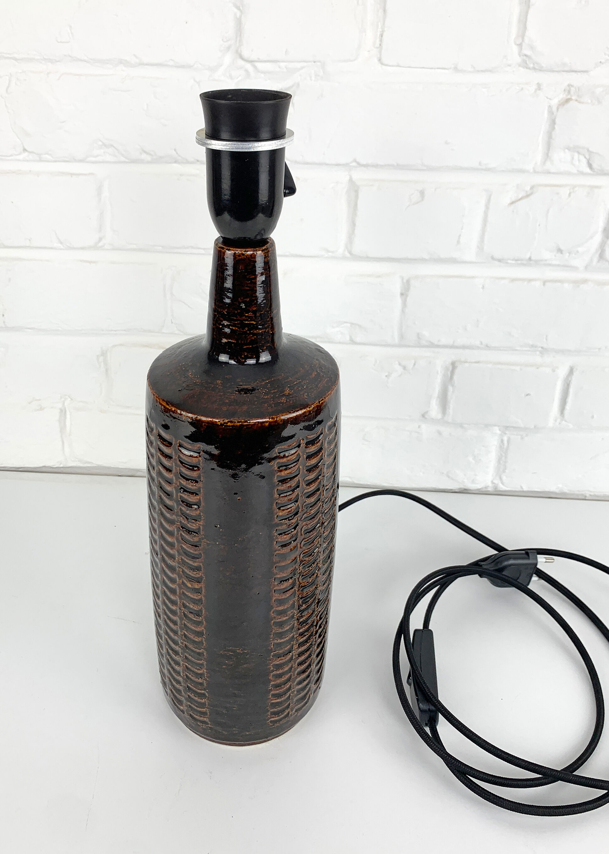 Ceramic table lamp, Per Linnemann-Schmidt for Palshus, Denmark, 1960