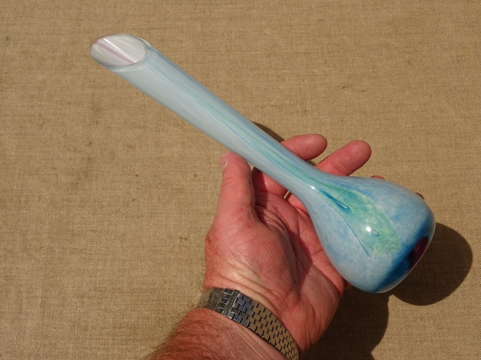 Vintage multilayer glass soliflore vase La Rochère